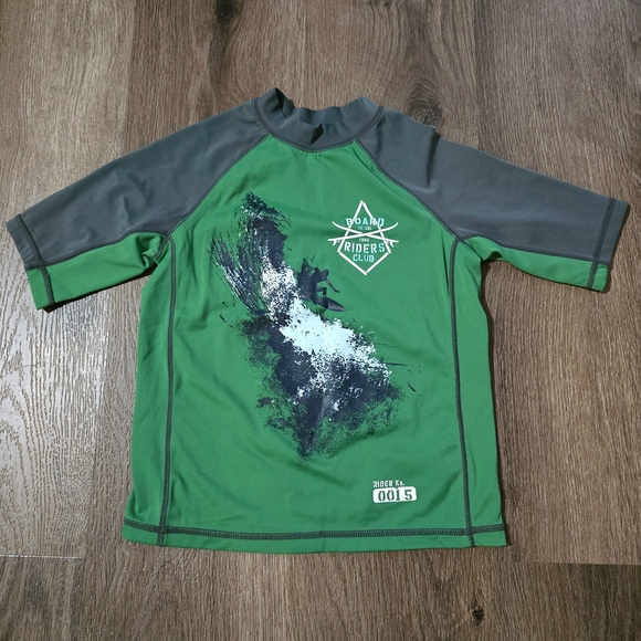 Gap Kids Boys Swim Shirt Surfing Rash Guard Top‎ Green Size 6/7 Small - Picture 1 of 5